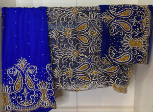 Blue & Gold Nigerian George Wrapper