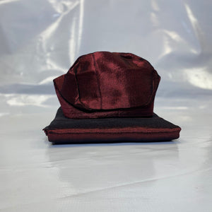 Nigerian Two-tone Aso Oke cap with embroidery fila cap