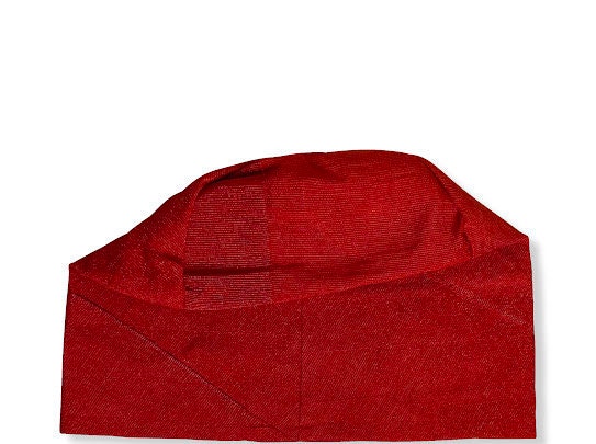 New Nigerian red Aso Oke cap with embroidery fila cap Aso Oke cap