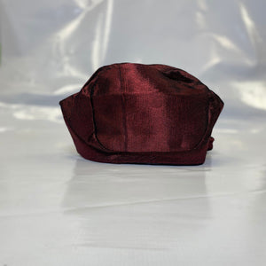 Nigerian Two-tone Aso Oke cap with embroidery fila cap