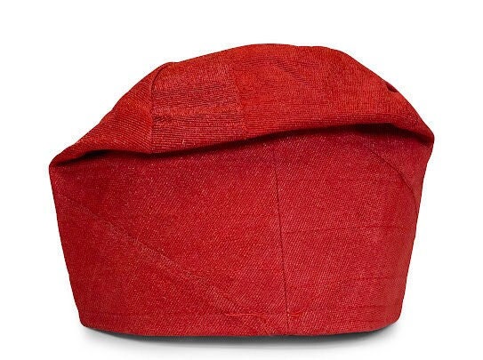 New Nigerian red Aso Oke cap with embroidery fila cap Aso Oke cap