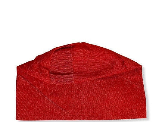 New Nigerian red Aso Oke cap with embroidery fila cap Aso Oke cap